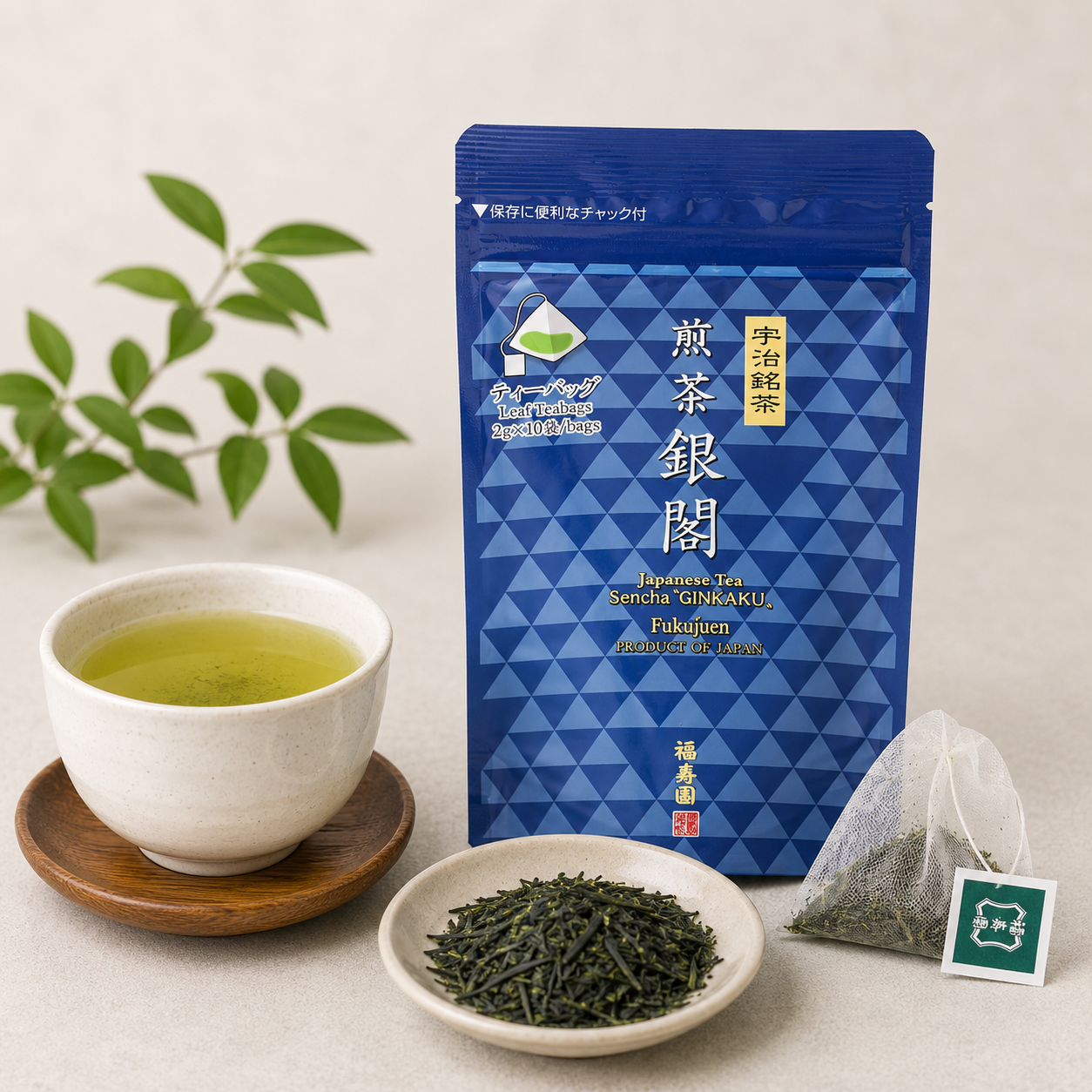 Fukujuen Sencha Tea Bags (10 Pack)