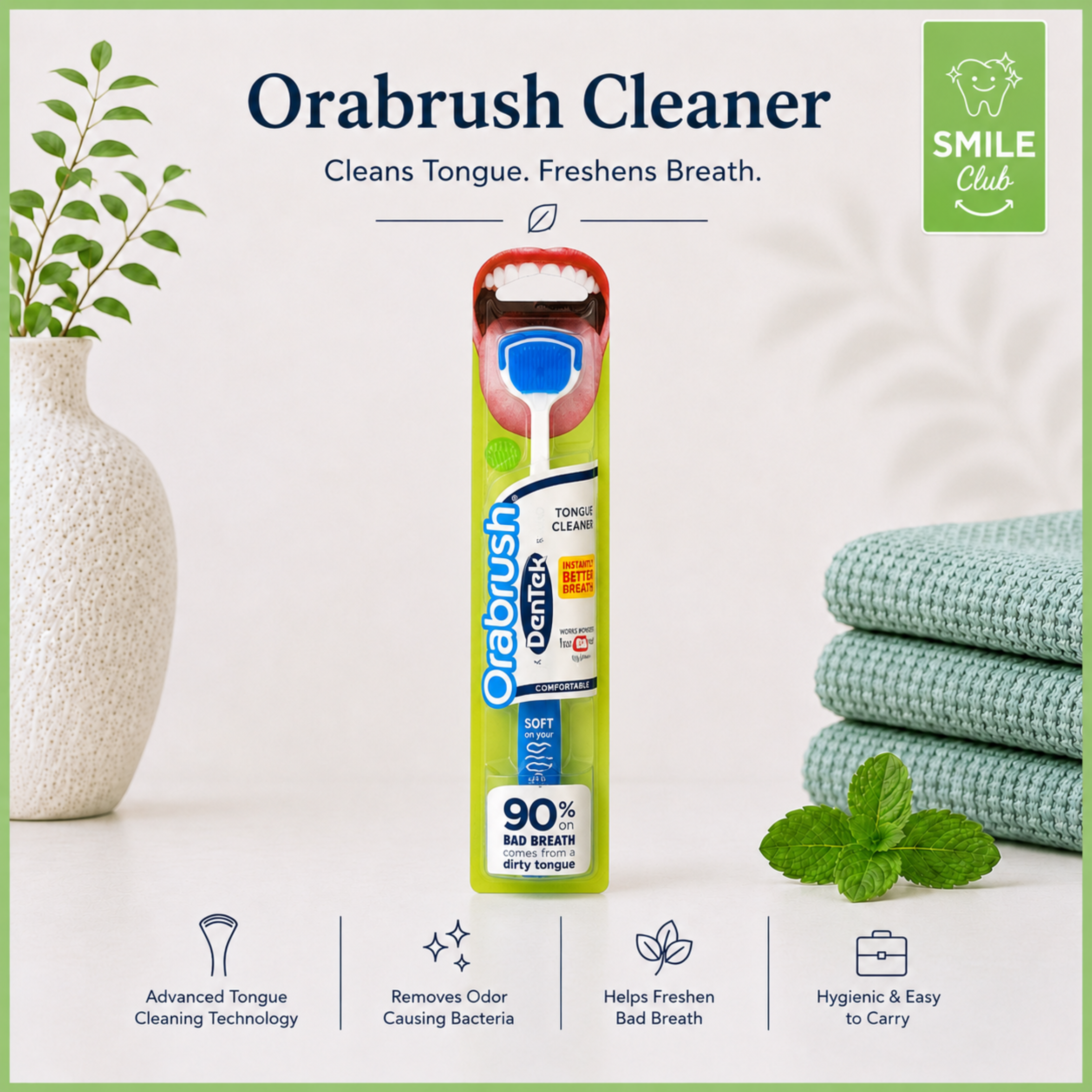 OraBrush Tongue Cleaner x4 - 40% OFF