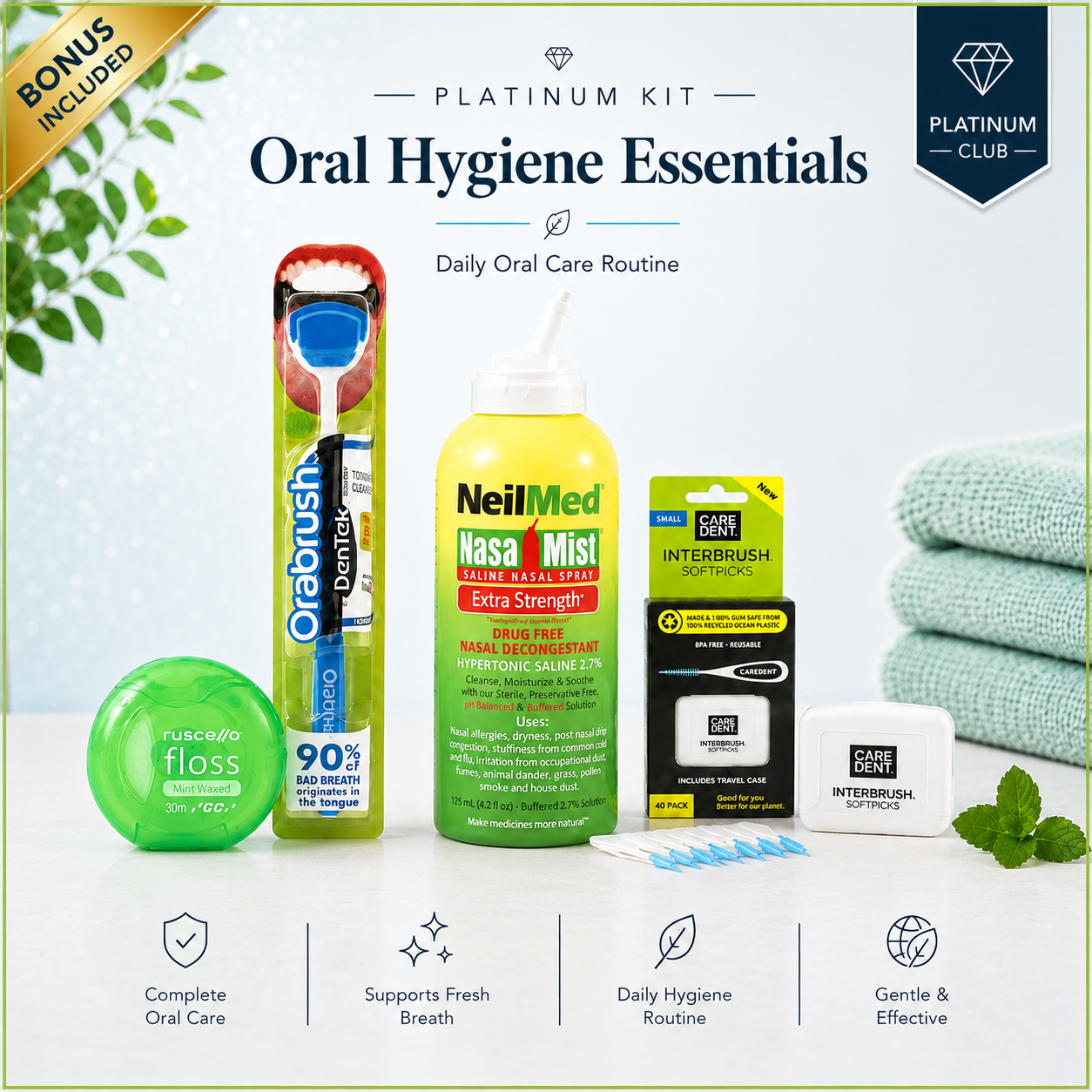 SAVE 40% PLATINUM: Oral Hygiene Essentials