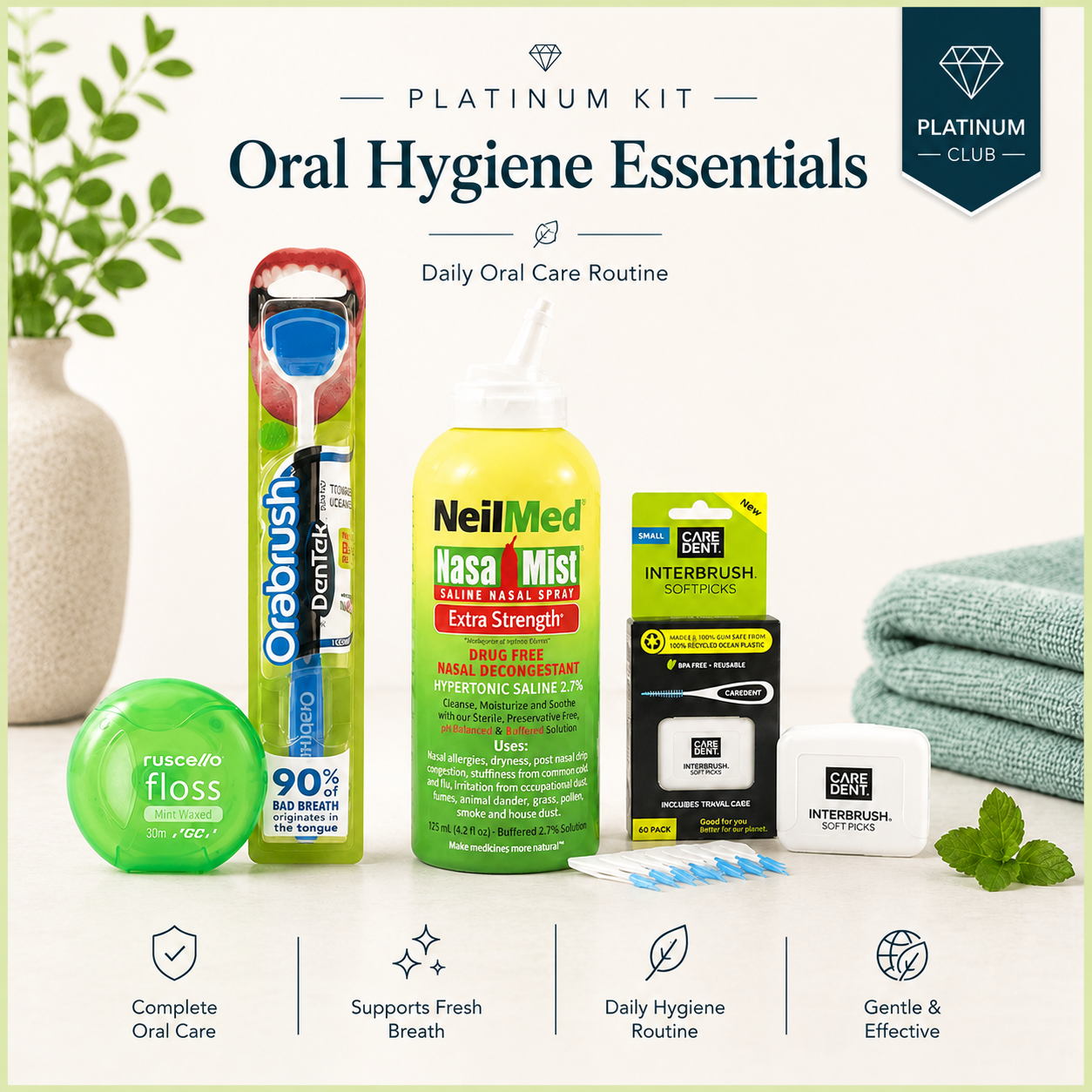 SAVE 40% PLATINUM: Oral Hygiene Essentials